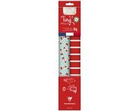 Clairefontaine Cadeaupapier Set Tiny Rolls, Rood/Blauw, Kerstmannen Motief, 2 Rollen