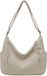 Ibenzoa® Sac bandoulière tendance et spacieux en velours côtelé pour femme pour un usage quotidien et les voyages