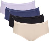 Sloggi Basic+ Midi C4P Dames Onderbroek - Blauw - Katoen - 4 stuks - Maat FR48-EU46