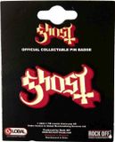 Rock Off Ghost - Logo Red Shadow Pin - Rood/Beige