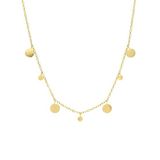 Lucardi Dames Grace Ketting - Staal - Ketting - Cadeau - 47 cm - Goudkleurig