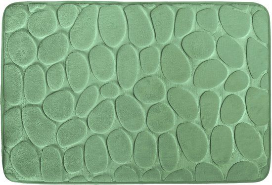 MSV Badmat Antislip – Zachte Absorberend Badkamer Mat met Kiezelsteendesign – Badmatten voor Douche en Bad