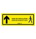 AUA SIGNALETIQUE - Signalisatie au Sol Circulation Tout Droit - Autocollant laminé - Jaune 420 x 160 mm