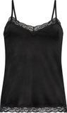 Hunkemöller Dames Nachtmode Cami top Velours Lace - Zwart - maat S