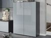 Armoire à chaussures GENEVE 2 portes graphite/gris argent