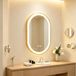 Miroir de bain LED ovale - 50x80 cm - Or