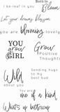 Sizzix Clear Stamp Set Born to Bloom 10pcs