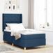 Maison Exclusive - Lit boxspring avec bandes lumineuses LED bleues, 90 x 200 cm, tissu
