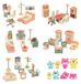 Maison de poupée set de meubles - 50 pièces - Avec accessoires - Dès 3 ans