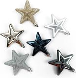 Anders Atmosphera Kerstversiering, plastic sterren, 6 stuks