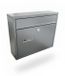 Merkloos Relaxdays Brievenbus - 31 x 36 x 10 cm - Metaal - Grijs