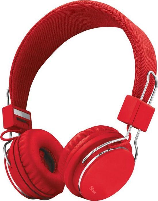 Trust Ziva Koptelefoon met geintegreerde microfoon Rood