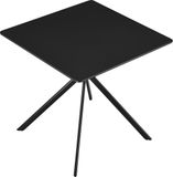 en.casa Stijlvolle eettafel - rechthoekig - 78x78cm - zwart