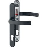HOPPE Knopgarnituur LIÈGE op smal bord, deurdikte 72-82, zwart