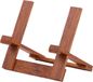 QUVIO Klein Boekenstandaard - Boekenhouder - Kookboek standaard - Leesstandaard - Book holder - Kookboekstandaard - Boekhouder - Tablet houder - Hout - Donkerbruin - Klein - Geschikt voor boeken tot A5 formaat of tablet