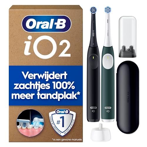 Oral-B iO 2 DUO Night Black en Forest Green Elektrische Tandenborstels