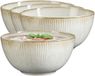 Mica Decorations Soepkom Nusa - 4x - creme kleur - 14 x 7 cm - keramiek