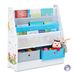 Relaxdays Kinderkast, Dieren, 2 Boxen, 3 Vakken, Speelgoedkast, Kinderboekenkast Kindereamer, HBD: 74x71x23 cm, Gekleurd
