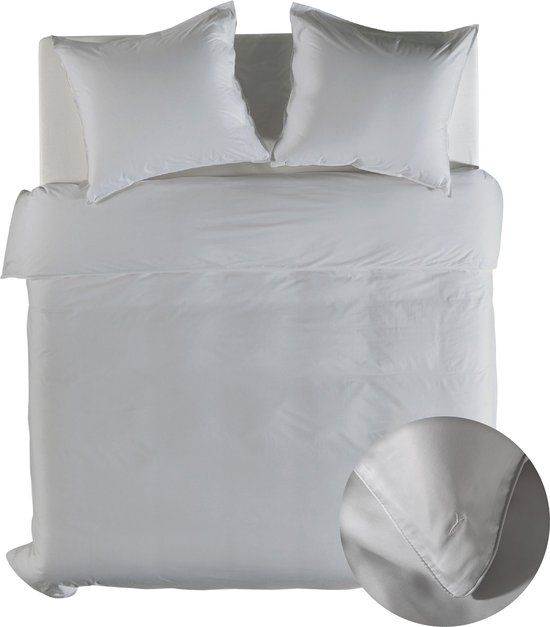 Dekbedovertrek Yellow Suite New York - Vaporous Grey - Tweepersoons - Grijs - Katoen