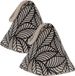 Luance Deurstopper - 2 stuks - 1 kg - beige - stof - zwarte jungle print - 15 cm