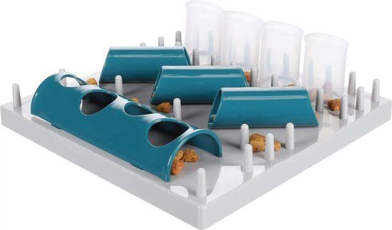 PS INTERACTIEF KATTENSPEELGOED FUMBO GRIJS/PETROL 29,5x29,5x9,5CM