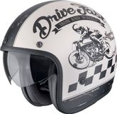 Scorpion Belfast Evo Drive Fast Jethelm - Zwart/Beige - Maat M