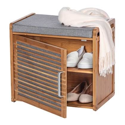 WENKO Bahari Schoenenkast met Kussen - Bruin