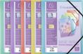 Exacompta elastomap Kreacover A4, uit PP, 3 kleppen en elastiek, geassorteerde pastelkleuren