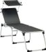 Isabella Zonnebed Ligbed - relaxstoel ligstoel - aluminium frame - zwart