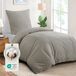 Literie 140x200 Coton Taupe avec taie d'oreiller