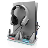 Freaks and Geeks -PS5/PS5 Slim RGB Koel- en Oplaadstation - Wit