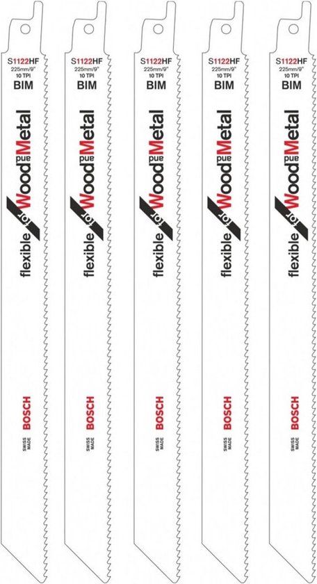 Bosch - Reciprozaagblad S 1122 HF Flexible for Wood and Metal