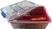 PLASTICFORTE Boîte de rangement d'outils - 9L - rouge - 26 x 37 x 14 cm