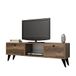 TV-tafel WELL HOME TV-tafel van 100% spaanplaat met melaminecoating, kleur walnoot, zwart