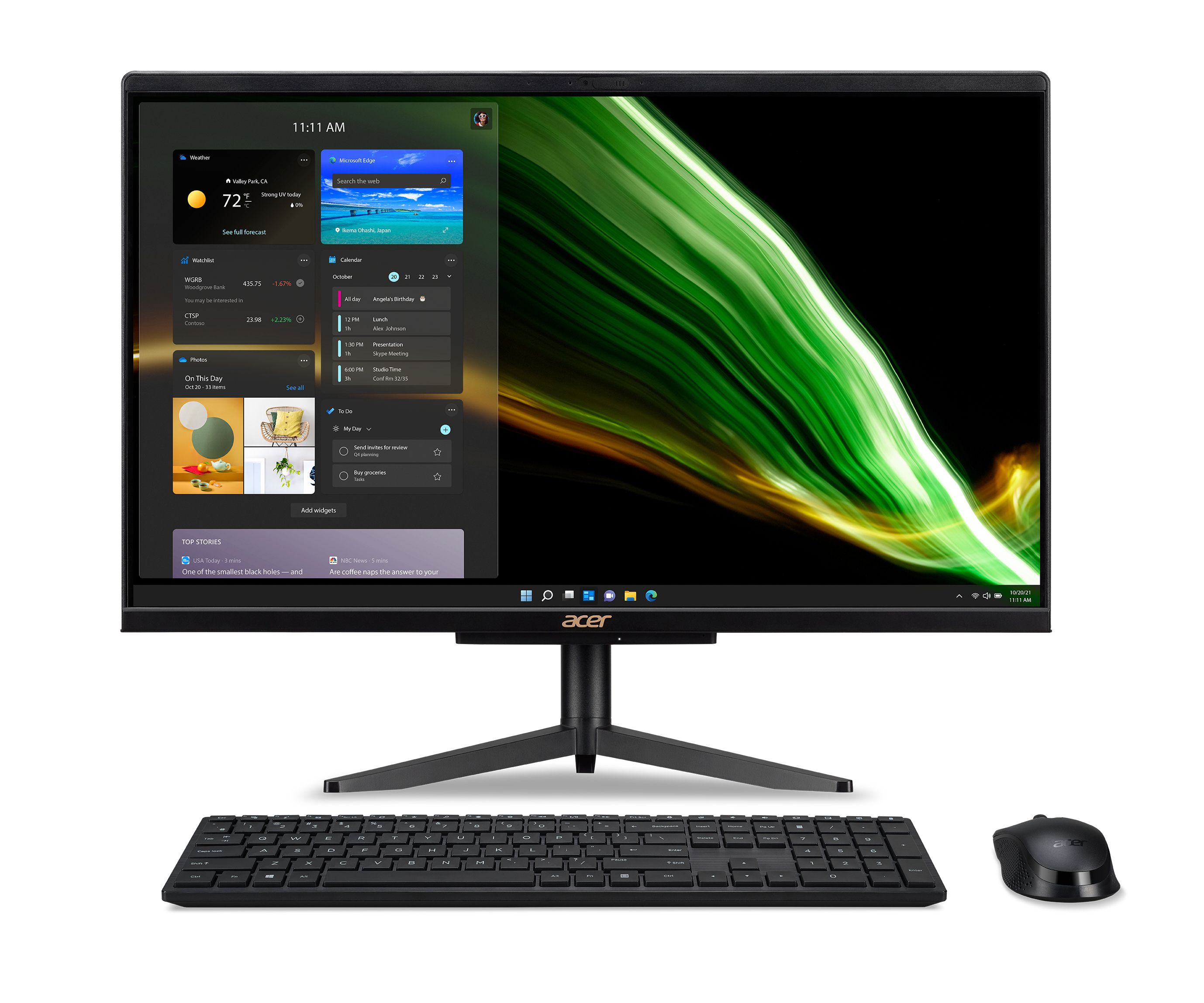 Acer Aspire C24-1600 IN45 - 23.8" All-in-One PC - Intel Celeron N4505 - 8GB RAM - 512GB SSD - Windows 11 Home