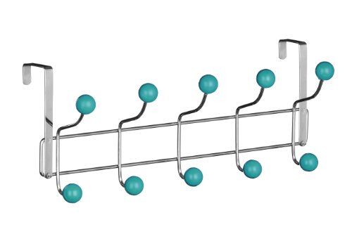 Premier Housewares Deurgarderobe - 10 Haken - Turquoise