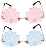Set de 2 lunettes de soleil de plage sans monture, lunettes de fête pour femmes et hommes