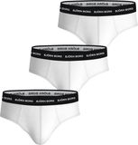Björn Borg Cotton Stretch brief - heren slips (3-pack) - wit met zwarte band