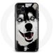 Maniacase Hoesje voor iPhone 11 Pro Max Husky Hond Zwart Wit Blauwe Ogen