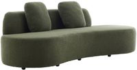 sweeek - 3-zits organische komma bank in boucléstof l 232 x b 97 x h 68cm