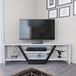 Hanah Home Stijlvolle tv-standaard, 120 cm breed, wit en zwart