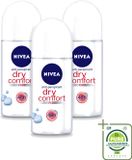 Nivea Dry Comfort Deodorant Roller - 3 stuks - 50 ml