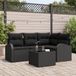vidaXL Tuinbank Set Zwart Poly Rattan