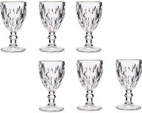 Vivalto Wijnglazen - 6 stuks - Kristal look - Gouden rand - 254 ml - Wit wijnglas