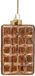 Vondels Gaufre avec sucre 8.5cm en verre, couleur marron 1 pièce