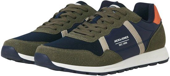 Jack & Jones Harrow Mesh Sneakers Heren Olijfgroen/Donkerblauw