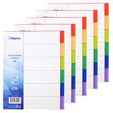 WAYTEX 931347C5 register A4, 6 toetsen, neutraal, polypropyleen, heldere kleuren, met indexen (5 stuks)