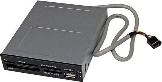 StarTech.com 3.5 inch Front Bay 22-in-1 USB 2.0 Card Reader - Black