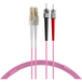 Erikaviolett Glasfaser-Patchkabel Duplex-Patchkabel LC-ST OM4, 3m LSZH 2mm - 1 VPE = 10 Stück