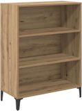 vidaXL Dressoir Artisan Eiken 69,5 x 32,5 x 90 cm Bewerkt hout